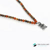TCC™ Natural Rudraksha & Tiger Eye Stone Stainless Steel Shiva Pendant